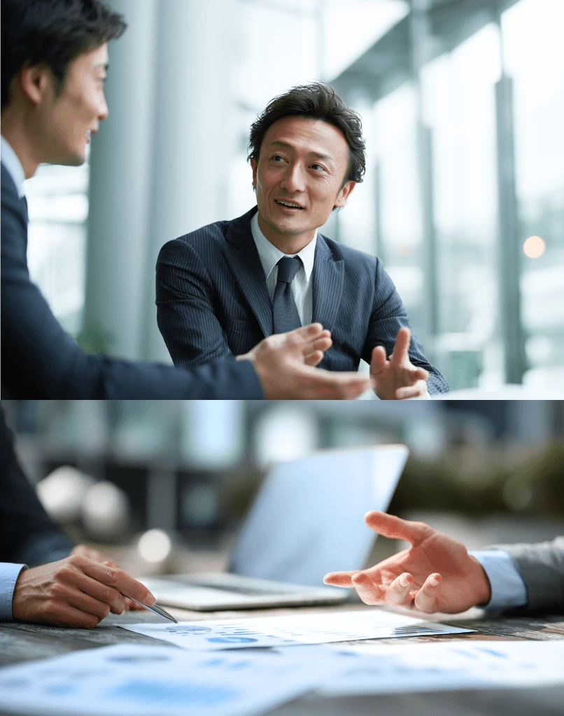上場準備に必要な常勤監査役をご紹介している様子
